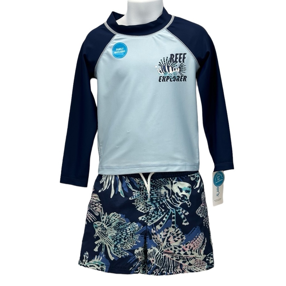 Carter's Boys Reef Explore SPF 50+ Swim Set - Blue - size 3T
